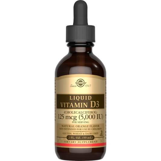 LIQUID VITAMIN D3 (CHOLECALCIFEROL) 125 MCG (5,000 IU) – NATURAL ORANGE FLAVOR